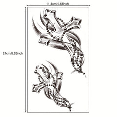 Peace Cross Waterproof Temporary Tattoo Stickers for Men Women