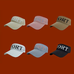 Knitted Sport Visor Hats Solid Elastic Casual Sun Hat UV Protection Travel Beach