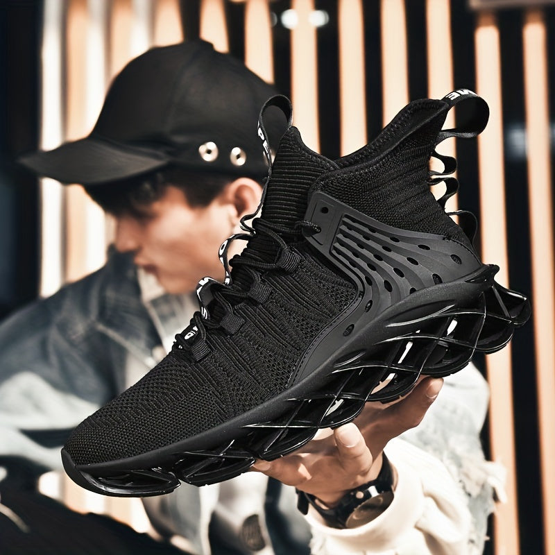Men's Blade Sneakers Knitted Breathable Shock Absorb