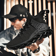 Men's Blade Sneakers Knitted Breathable Shock Absorb