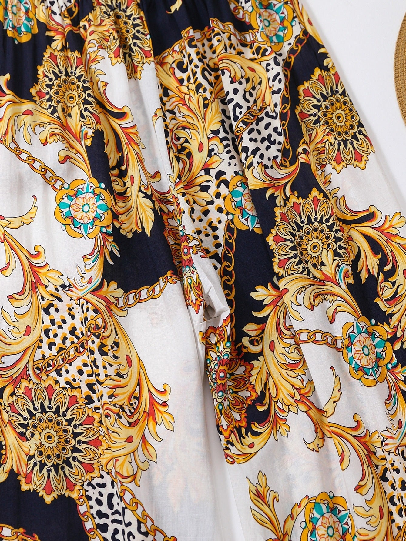Bohemian Print High Waist Pants