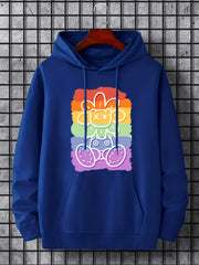 Rainbow Bear Flower Print Hoodie Men's Sweatshirt