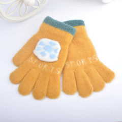 Kids Plush Knitted Warm Gloves for Autumn & Winter