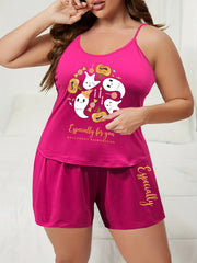 Ghost Print Pajama Set