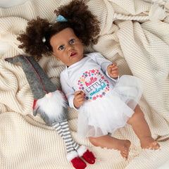 22 Inch Lifelike Reborn Baby Doll Soft Realistic Newborn Doll Perfect Gift Kids