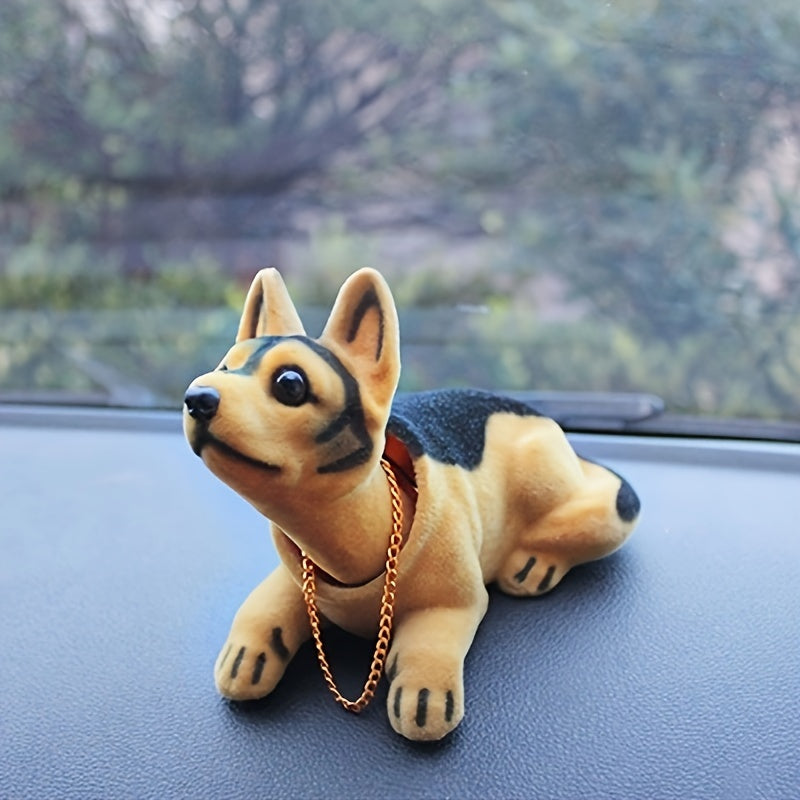 5pcs Dolls Shaking Head Dog Ornaments Car Decoration