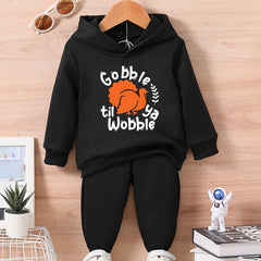 Funny Turkey Graphic Thanksgiving Outfit Infant Set
