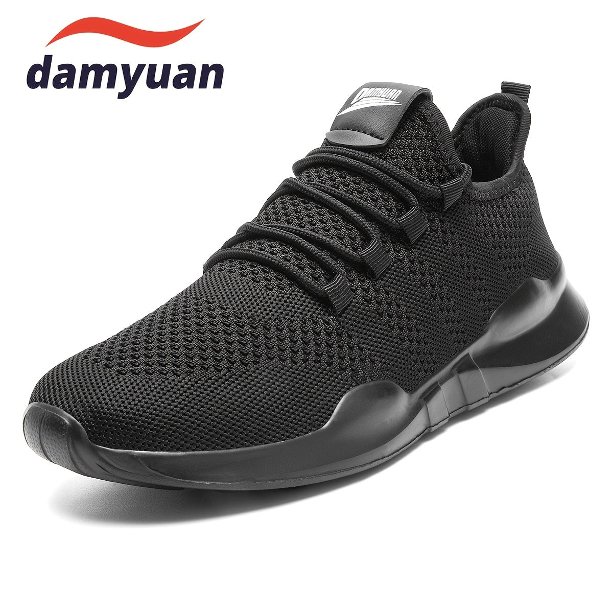 Men's Lace Up Knit Sneakers Breathable Running Shoes