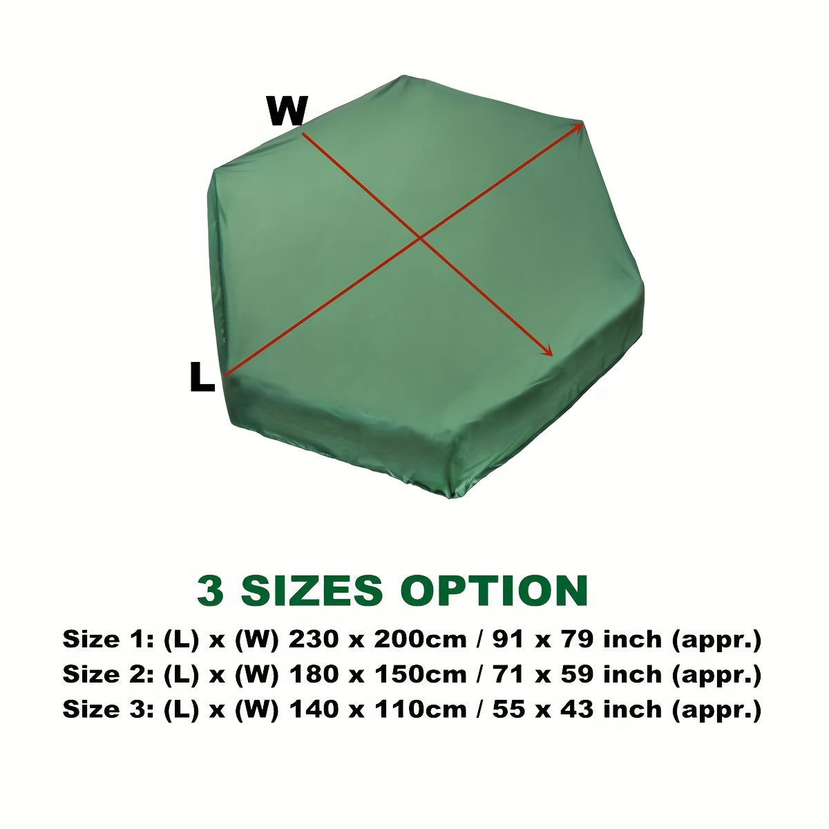 Hexagon Sandbox Sandpit Cover Waterproof With Drawstring Oxford