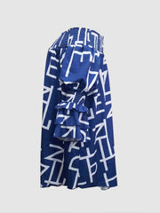 Plus Size Casual Dress Women's Plus Letter Print Off Shoulder Dress