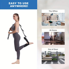 1pc Elastic Yoga Training Straps for Stretching & Physical Therapy