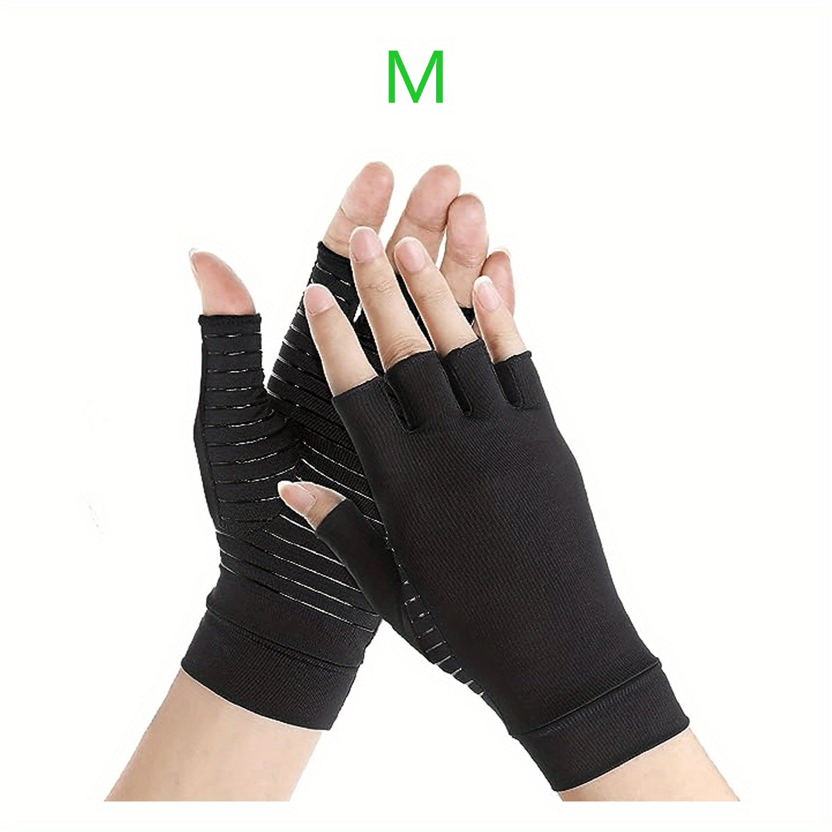Copper Compression Half Finger Gloves for Joint Support