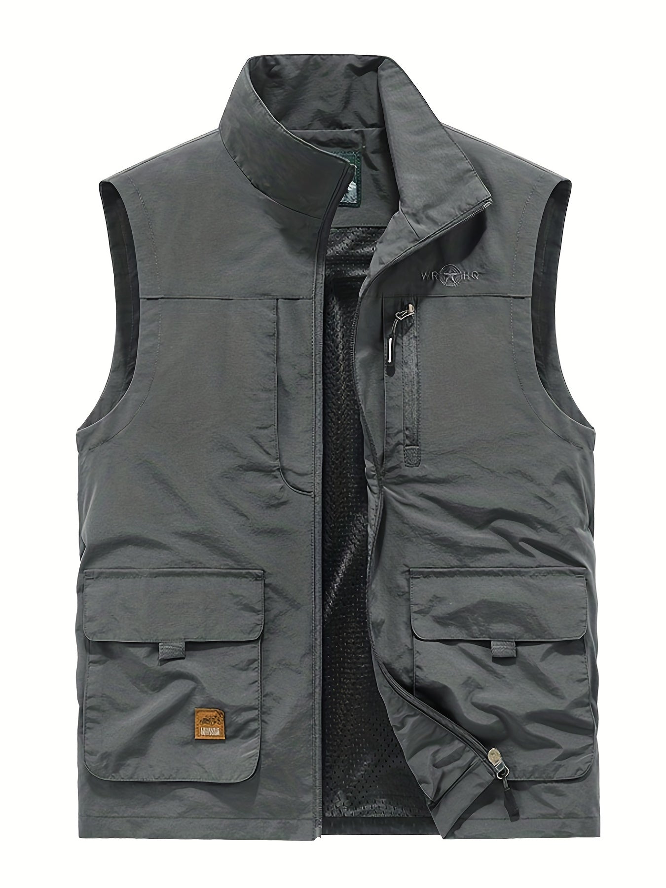 Men's Cargo Vest Outdoor Fishing Zip Up Spring Summer