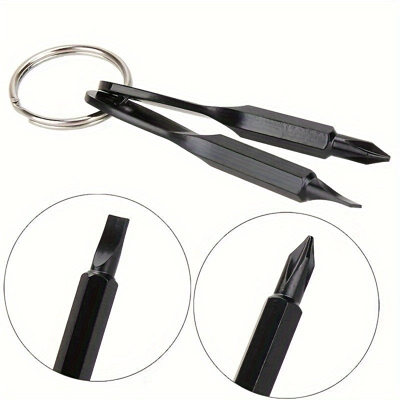 Stainless Steel Portable Screwdriver Key Chain Emergency Tool
