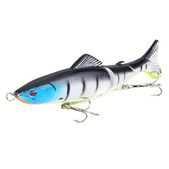 8pcs 18g Three Segment Minnow Lure Hard Bait Treble Hook Fishing Accessories