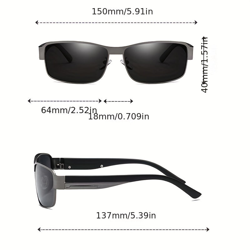 Men's Polarized Cycling Sunglasses UV400 Aviator with Case