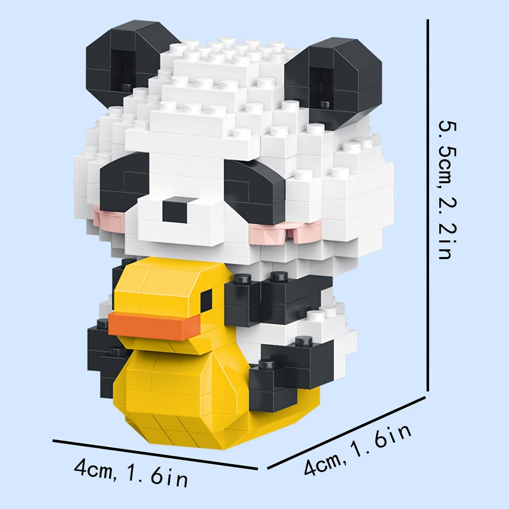 Cartoon Panda Building Blocks Toys DIY Mini Animals Assembly Models Toys