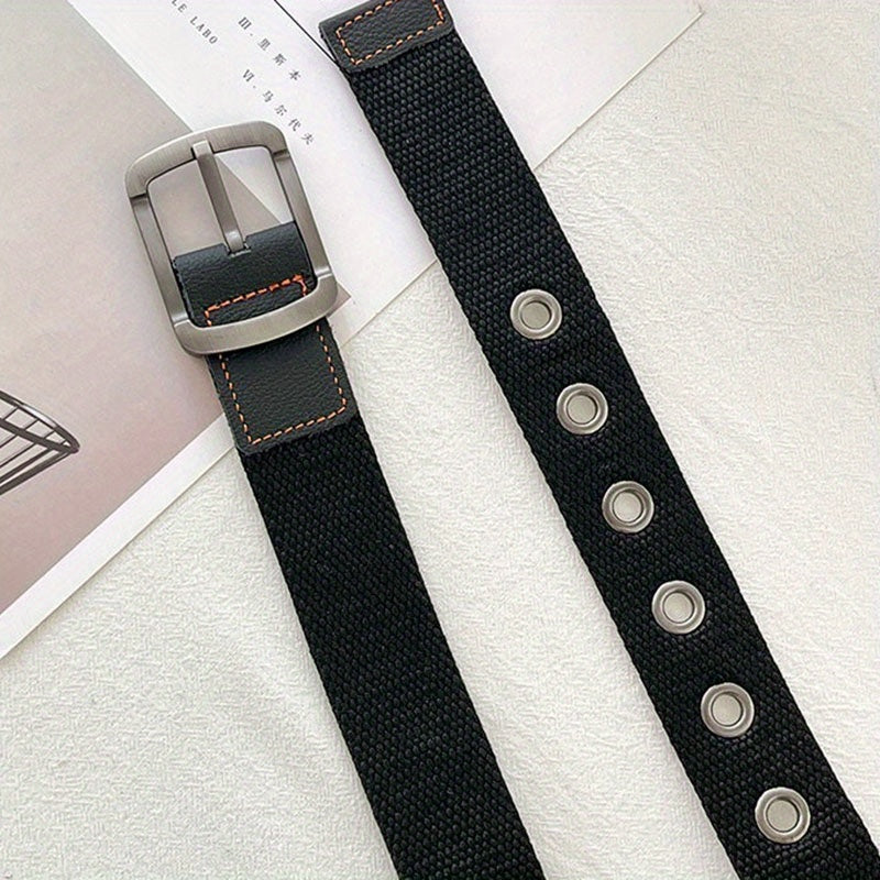 Canvas Belt Woven Pin Buckle Belt Student Jeans Belt For Men