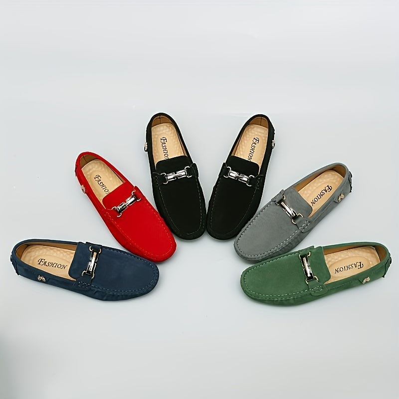 Men's Comfy Moc Toe Loafer Shoes Non-slip Slip On Driving Shoes