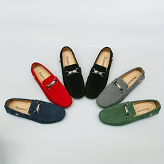 Men's Comfy Moc Toe Loafer Shoes Non-slip Slip On Driving Shoes