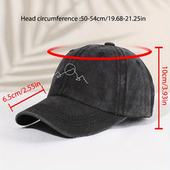 Kids Distressed Vintage Baseball Cap with Mountain Print
