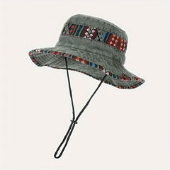 Wide Brim Bucket Hat Outdoor Sun Hat Vintage Hats