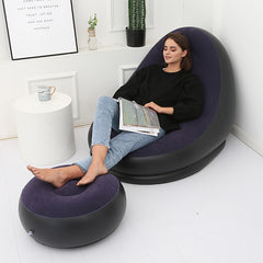 Lazy Inflatable Sofa Foldable Recliner Outdoor With Pedal