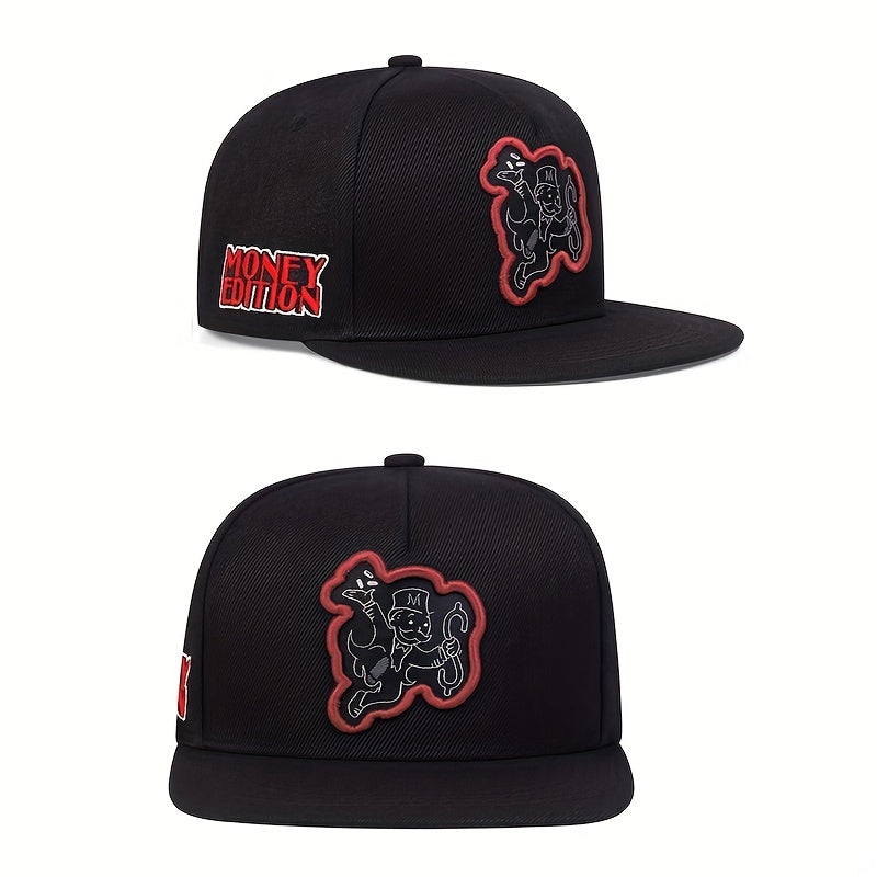Men's High Flat Brim Baseball Cap Snapback Cap