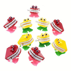 3Pcs Clockwork Jumping Teeth Toys with Eyes Christmas Children'S Toys