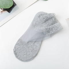 Floral Lace Invisible Short Socks Ankle Stockings Hosiery