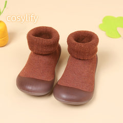 Baby Girls Plush Slip-On Sock Shoes Non-Slip Soft Sole Thermal Toddler Shoes