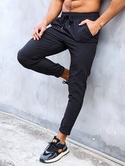 Men's Drawstring Joggers Sports Pants for Hiking Fitness
