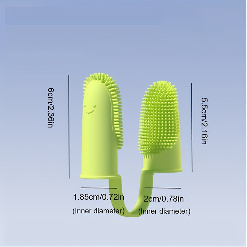 Double Finger Dog Toothbrush Pet Tooth Cleaning Finger Cover