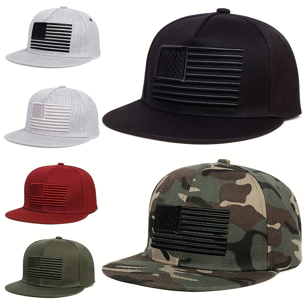 High Flag Camo Baseball Cap Snapback Hat Army American Flag Cap