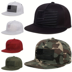 High Flag Camo Baseball Cap Snapback Hat Army American Flag Cap