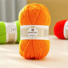 6pcs Hand Woven DIY Milk Cotton Yarn, Needlework Supplies