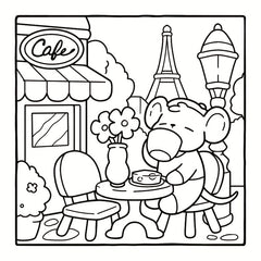 Cozy Eras Coloring Book for Kids Yoga Pose Scenes with Adorable Animals