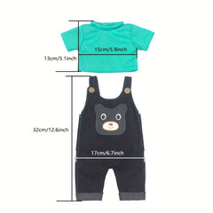 Green Doll Outfit Set for 43 Reborn Vinyl Dolls Hoodie & Pants