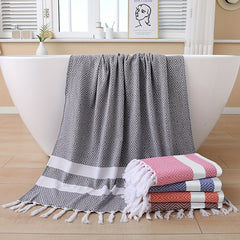 Cotton Oversized Beach Towel Quick Drying Absorbent Travel Bath Towel