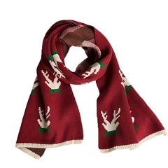Deer Point Double Layer Thickened Scarf Christmas Gift
