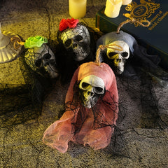 Halloween Hanging Ghost Mesh Skull Head Decorations