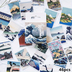 46pcs Ukiyo Pictures Stickers for Scrapbooking Albums DIY