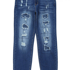 Men's Distressed Straight Jeans