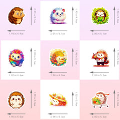 50 Hedgehog Stickers Vinyl Decals for Water Bottles Laptop Phone