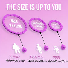 JKSHMYT Weighted Hoop for Weight Loss 46 Inch with Waist Trainer for Women