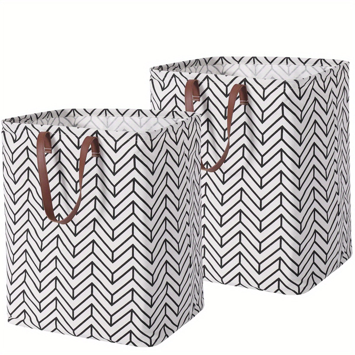 MAQIAO 2 Pcs Laundry Hamper 72L Collapsible Large Square Laundry Basket