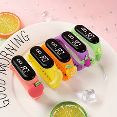 5pcs Cartoon Fruit Kids' Watch Set Colorful Wristwatches for Girls