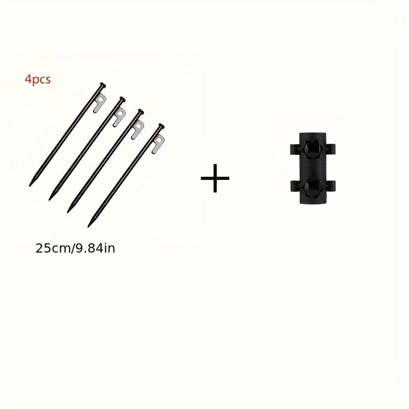 Adjustable Canopy Pole Holder Ground Nail Stand 8pcs