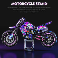 Building Block Motorcycle Model Kit ABS Puzzle DIY Assembly Kit Ideal Gift
