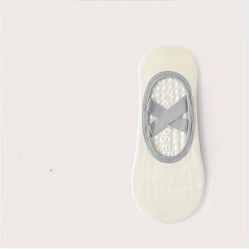 Women's Non Slip Yoga Socks with Cross Straps